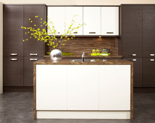 Embossed Oak and Ivory Kitchens